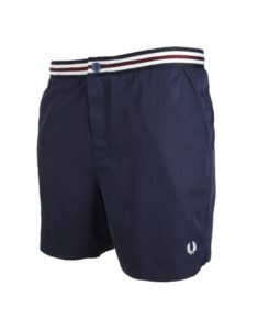 Fred Perry Tape-Waistband-Swim-Shorts