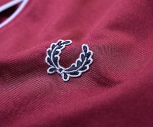 Fred Perry Side Panel Track Top Maroon2